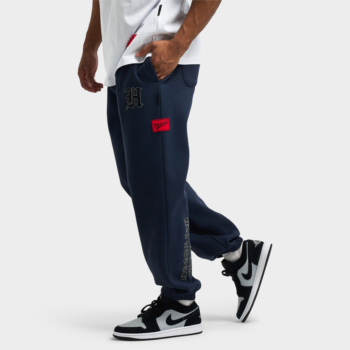 Hoodrich Crypstade Elasticated Cuff Joggers / Parisian Night - Black - Lychee