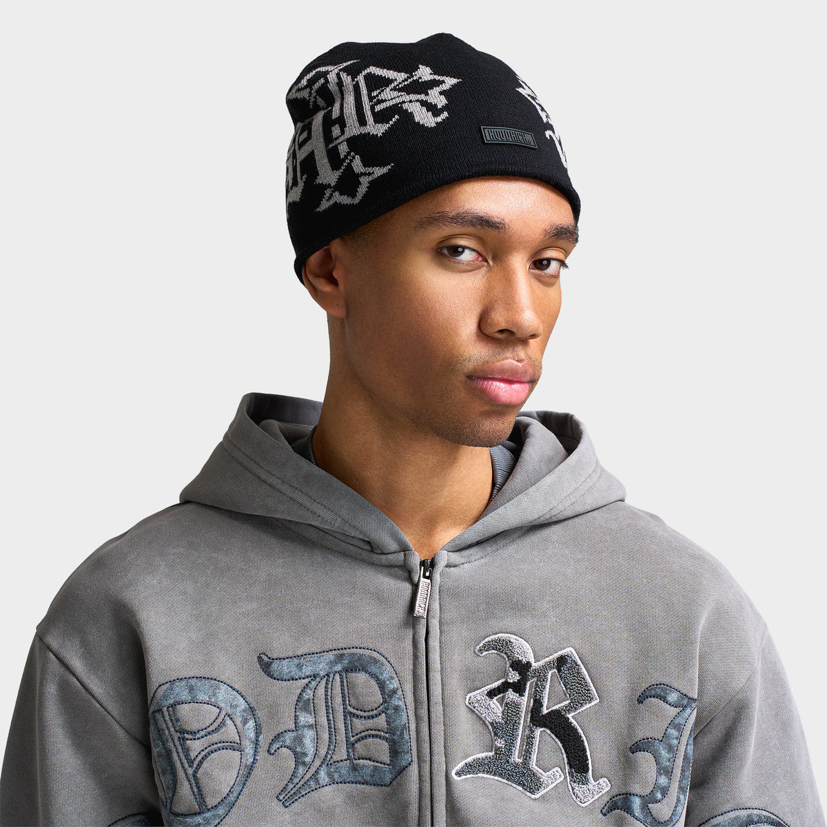 Hoodrich Virtux Fitted Beanie Black / Grey