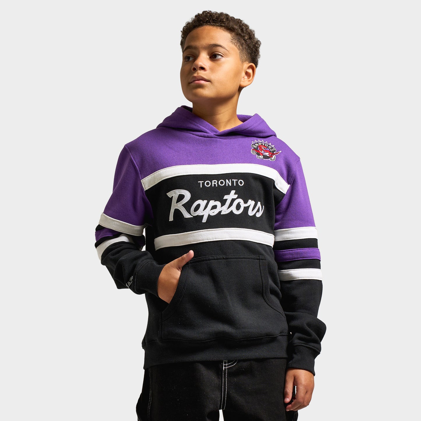 Mitchell & Ness Juniors' Head Coach Hoodie - Raptors Black /