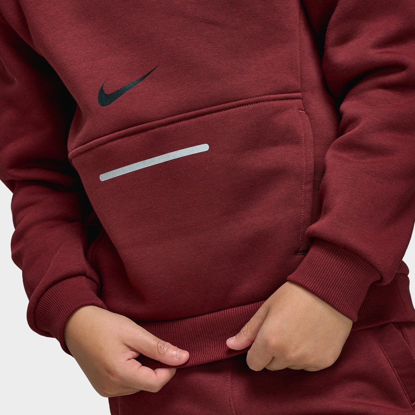 Nike Sportswear Junior Boys' Club Fleece Hoodie BRND NRG / Dark Team Red