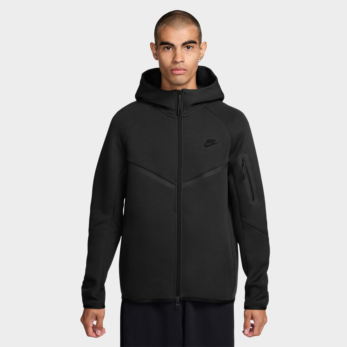 Nike Tech Fleece Full Zip Windrunner Hoodie Black Black JD Sports Nike Tech Fleece Full Zip Windrunner Hoodie Black Black JD Sports