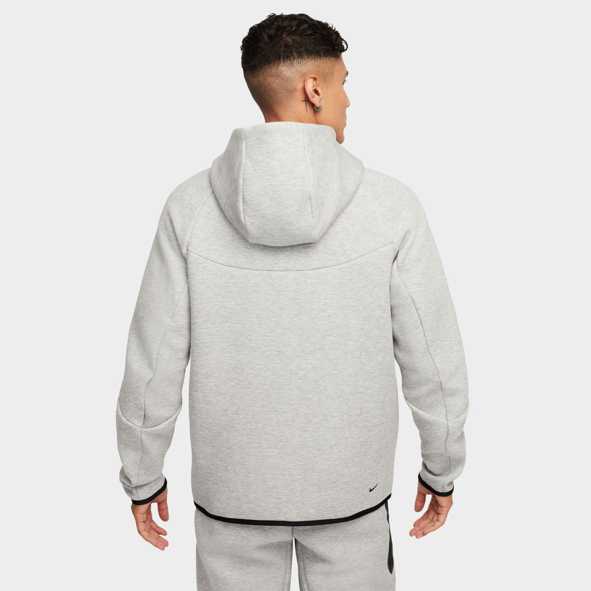 Nike Tech Fleece Full Zip Windrunner Hoodie Dark Grey Heather Black JD Sports