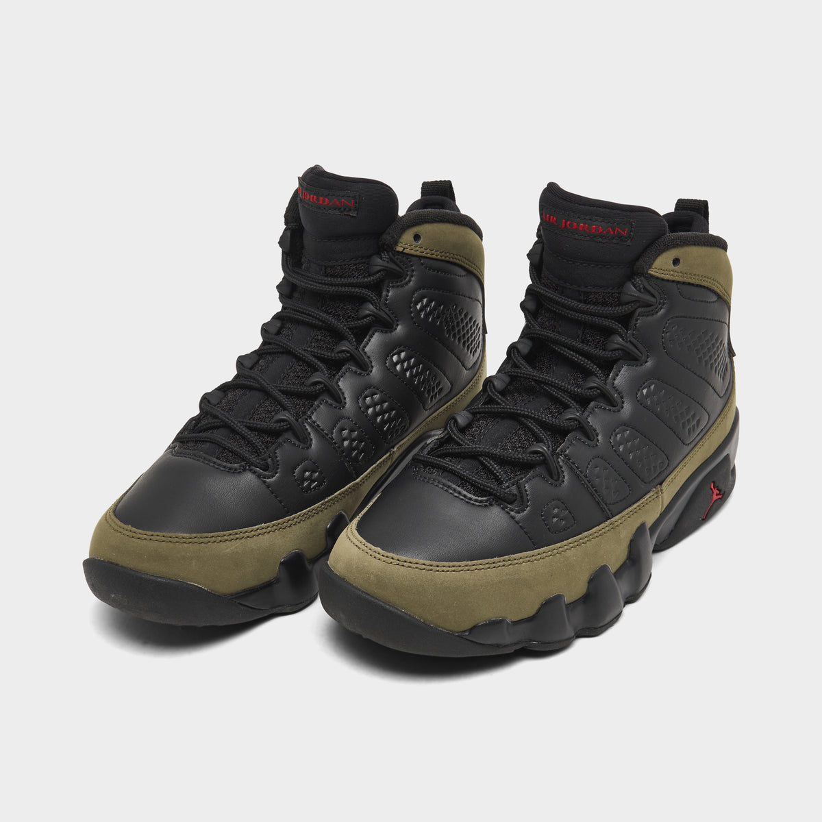 NIKE★AIR JORDAN 9★BLACK/TRUE RED-LIGHT OLIVE Jordan 9 Retro Black / True Red - Light Olive | JD Sports