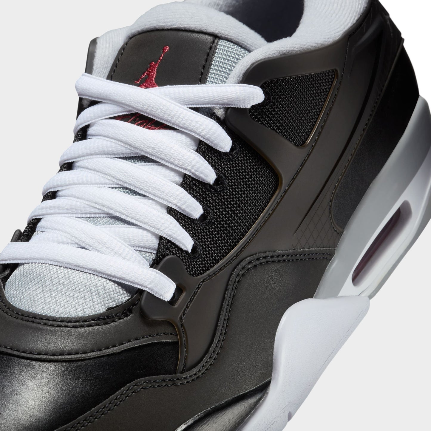 Jordan 4 RM PRM Black / Fire Red - Wolf Grey