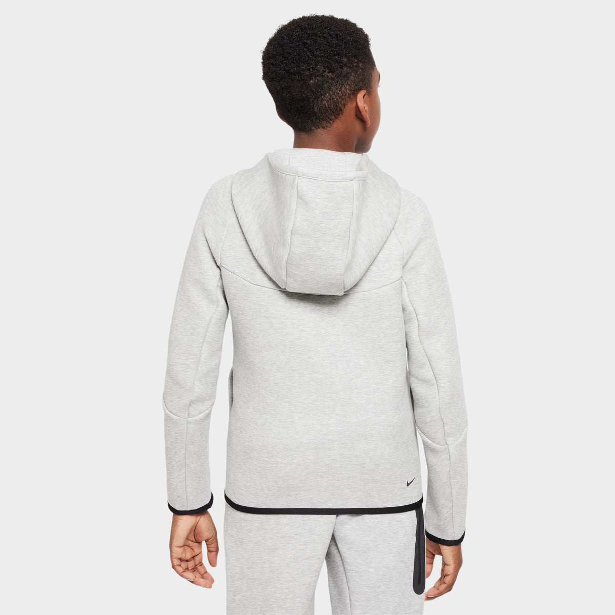 Nike Sportswear Junior Boys Tech Fleece Hoodie Dark Heather Grey
