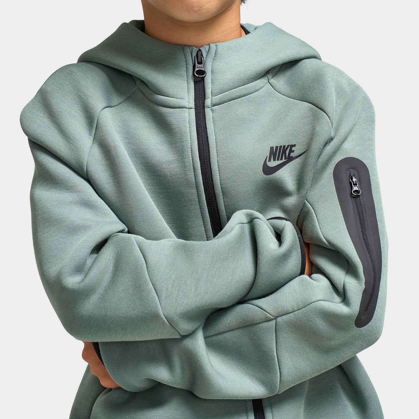 Nike Sportswear Juniors' Tech Fleece Full Zip Clay Green / Black