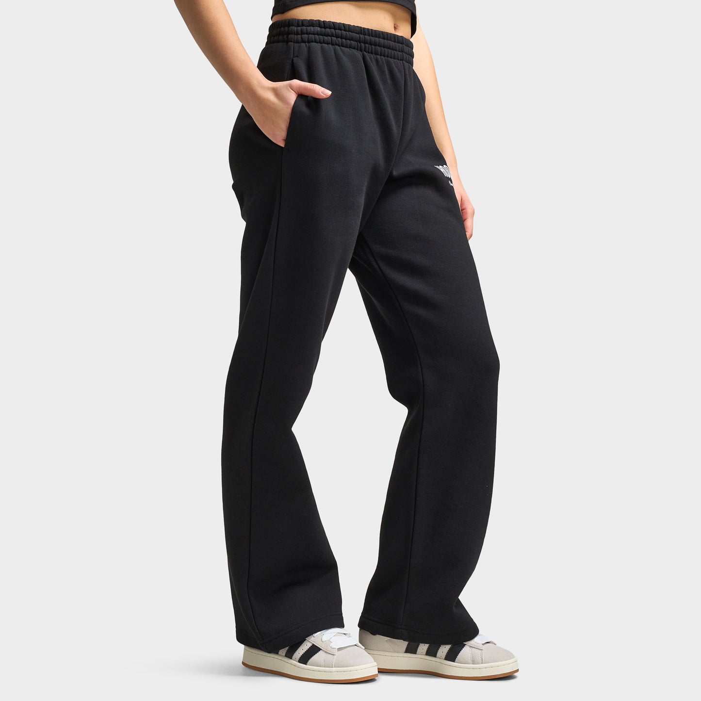 Hoodrich Pantalon Jogger Urban à jambes larges pour femme Noir / Blanc - Pink A Boo