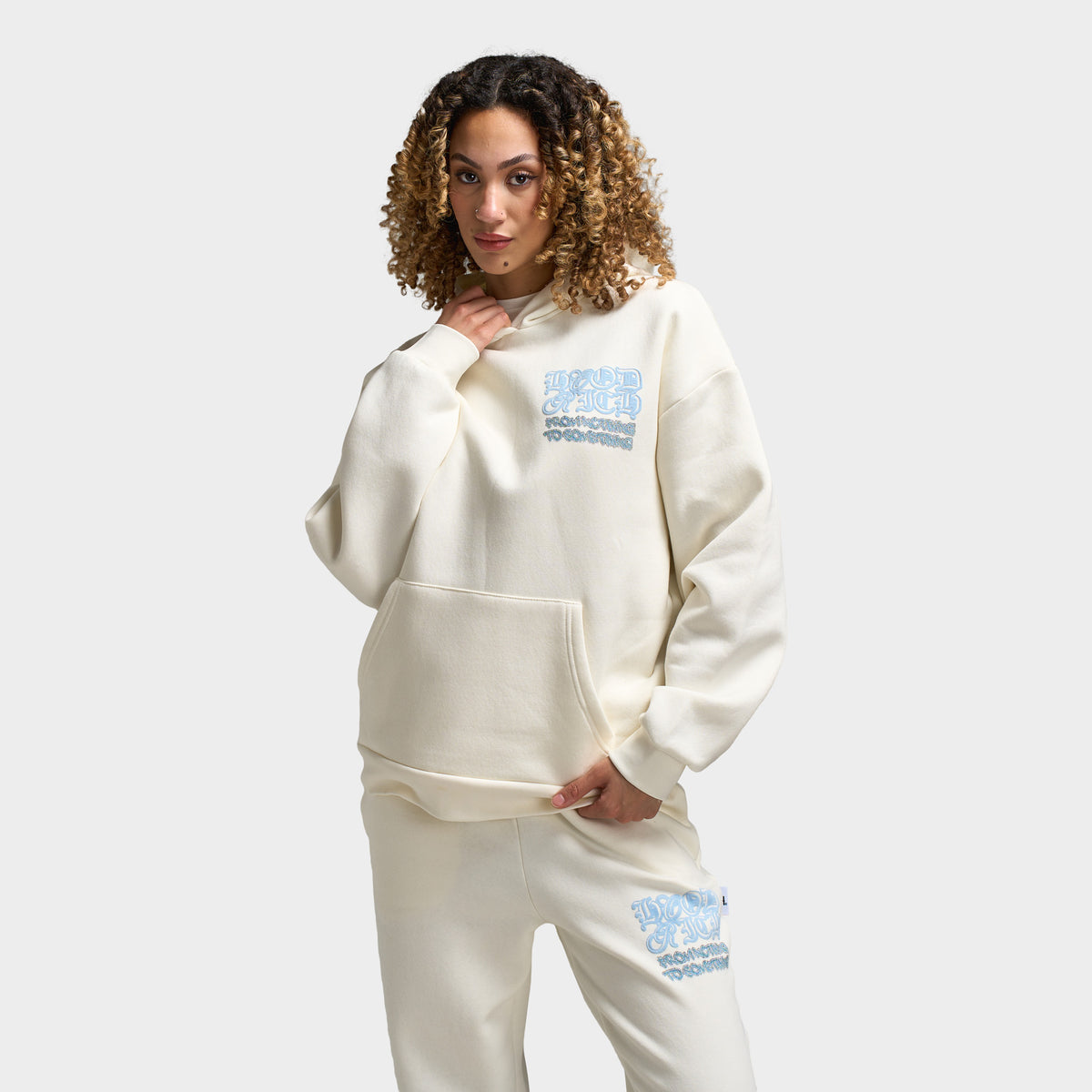 Hoodrich Women's Jewel Oversized Hoodie Blanc De Blanc