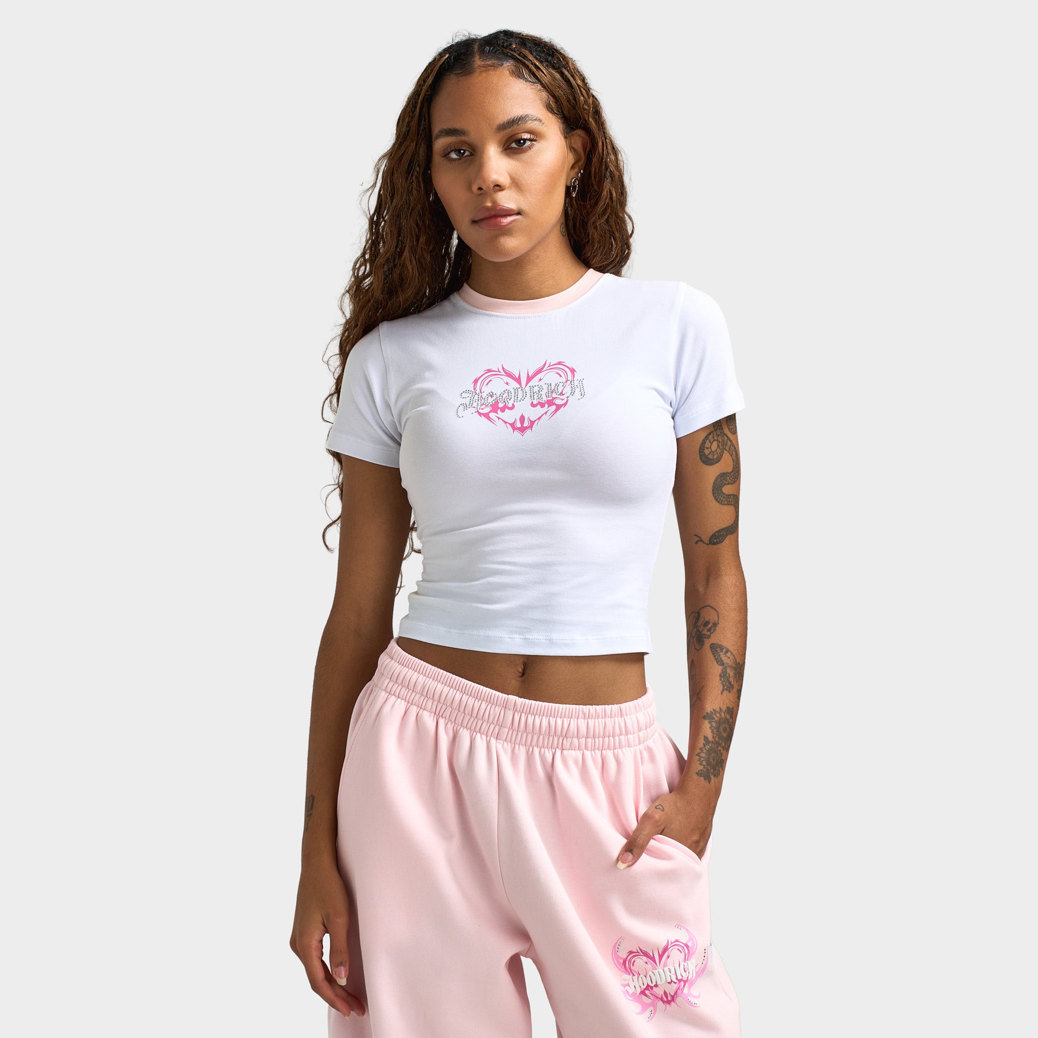Hoodrich Women's Flux Fitted T-Shirt White / Pink – JD Sports