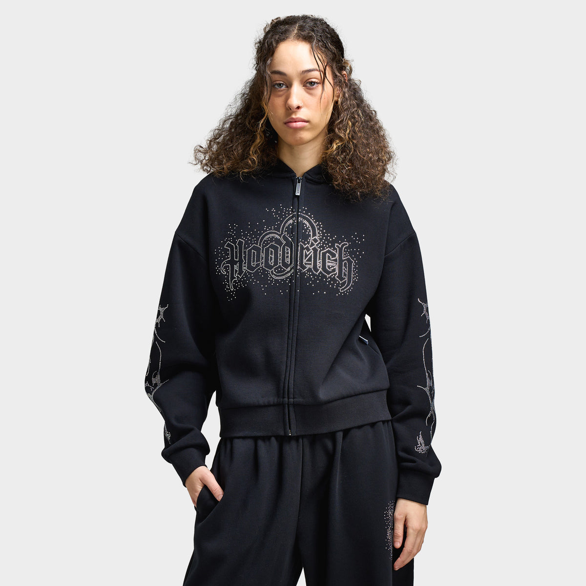 高い信頼 厚い信頼 Zip Full Diffuse Women's Hoodrich Hoodie Silver / Black アクセサリー