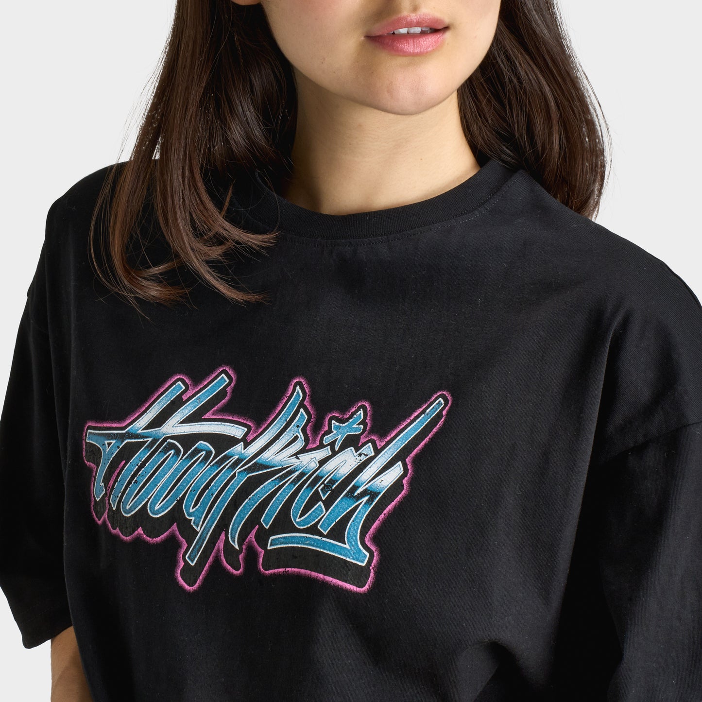 Hoodrich Women's Erupt Oversized T-shirt Black / Blue