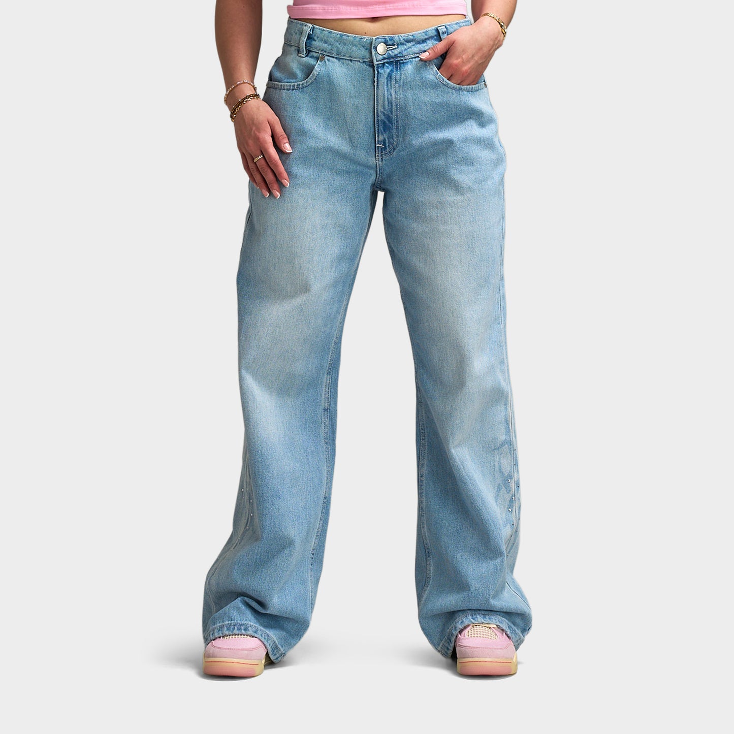 Hoodrich Luz Wide Leg Jeans / Blue