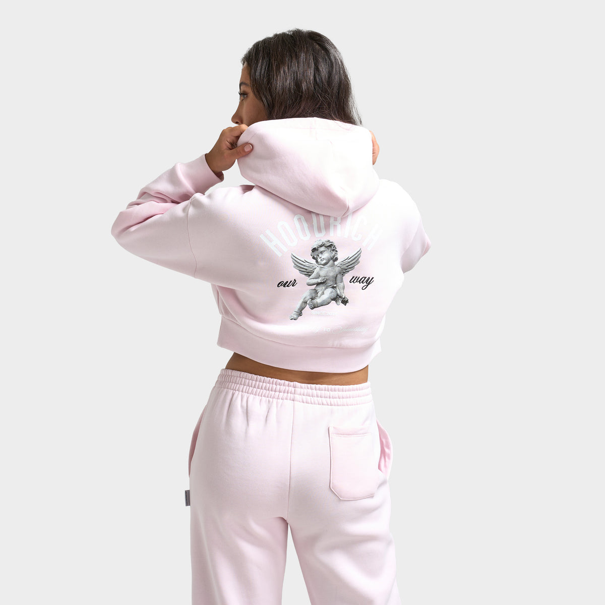 Hoodrich Women s OG Glow Cropped Hoodie Festival Bloom