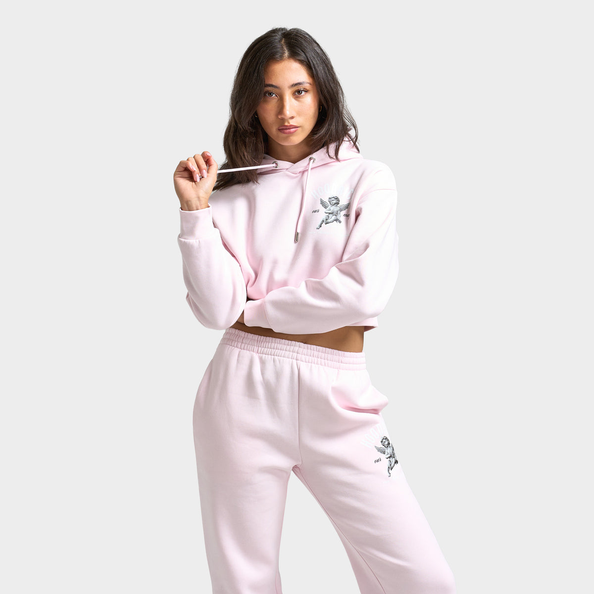 Hoodrich Women s OG Glow Cropped Hoodie Festival Bloom