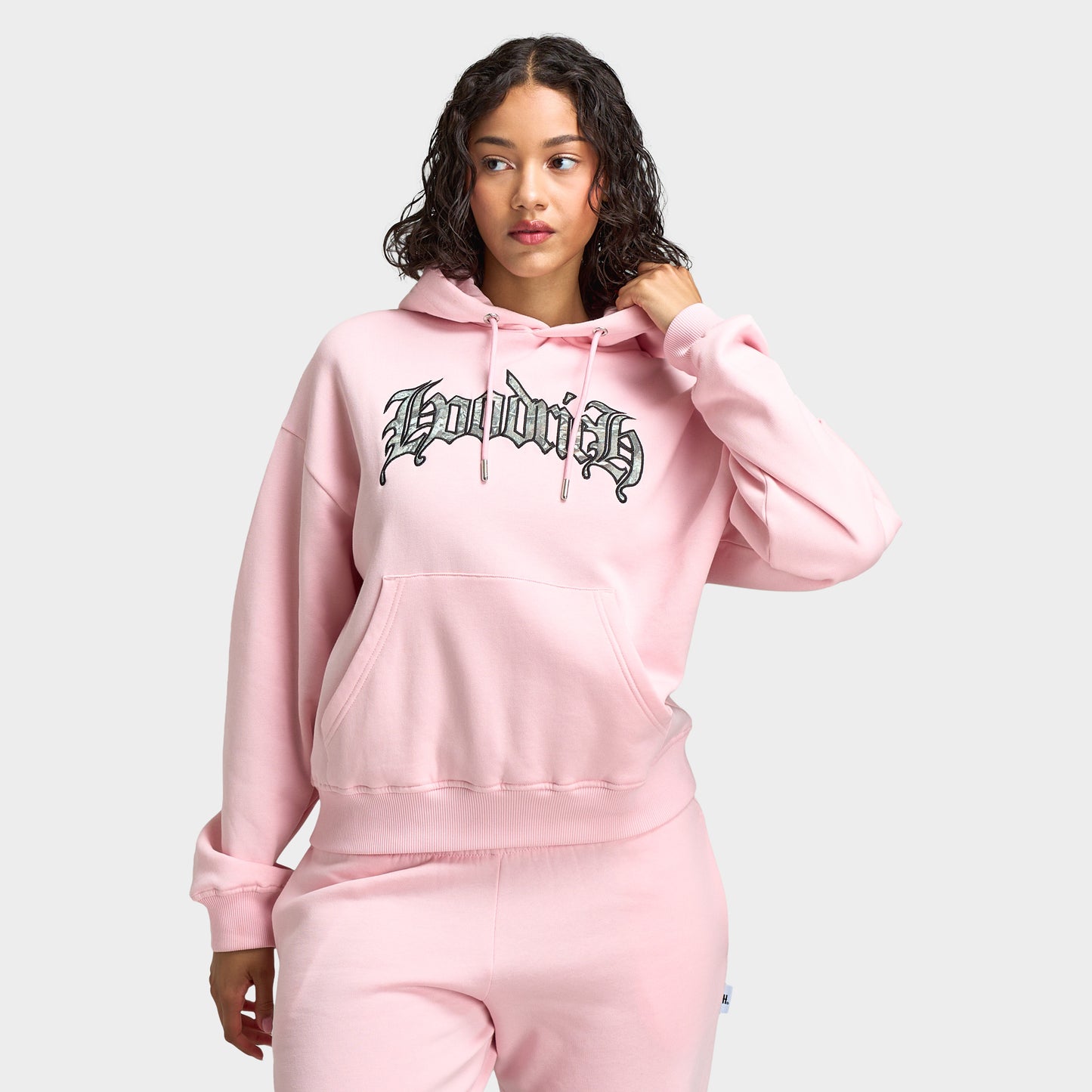 Hoodrich Women's Mid Length Hoodie Baby Pink / Camo