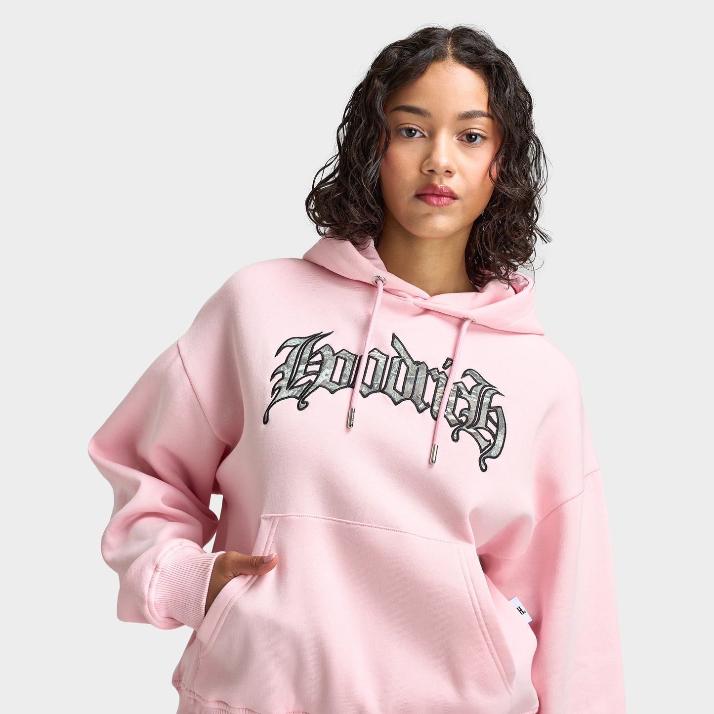 Hoodrich Women's Mid Length Hoodie Baby Pink / Camo