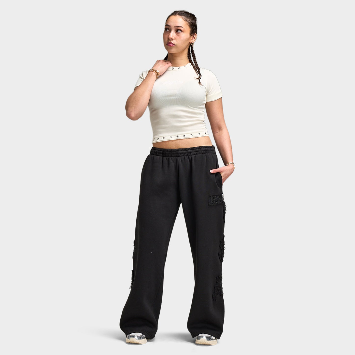 Hoodrich Rift Pantalon de jogging ample taille basse / Noir