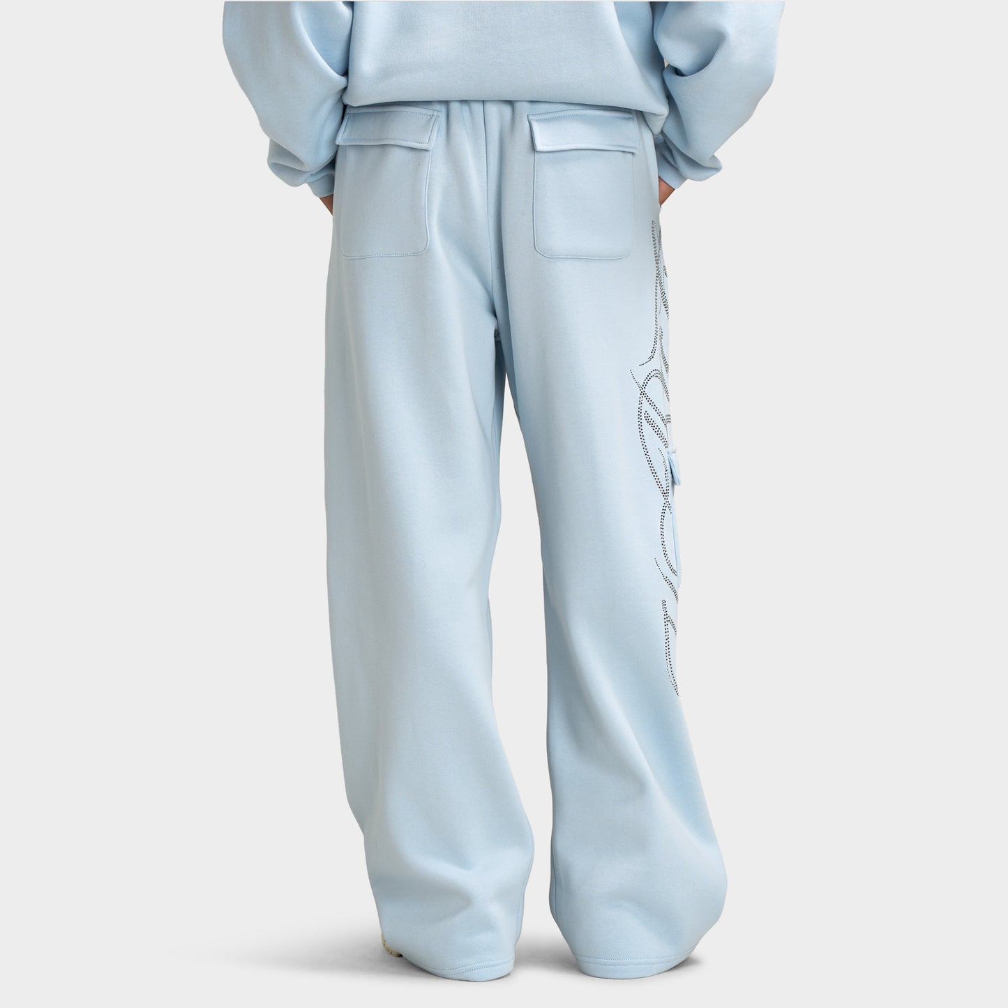 Hoodrich Celeste Oversized Wide Leg Jogger / Skyway Silver