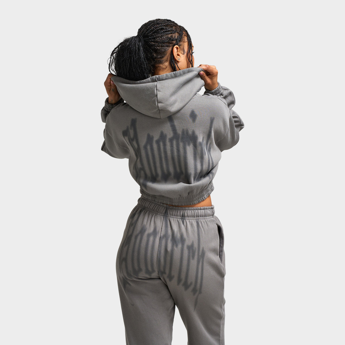 Hoodrich Women's Tagra Cropped Zip Up Hoodie Lava Smoke