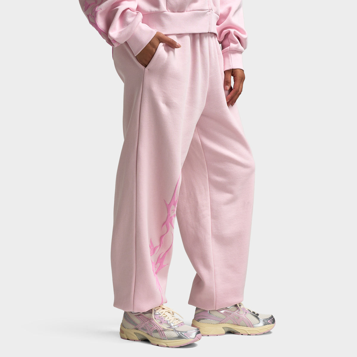 Hoodrich Femmes Pantalon Jogger surdimensionné Totem Festival Bloom / Nosegay - Bonbon