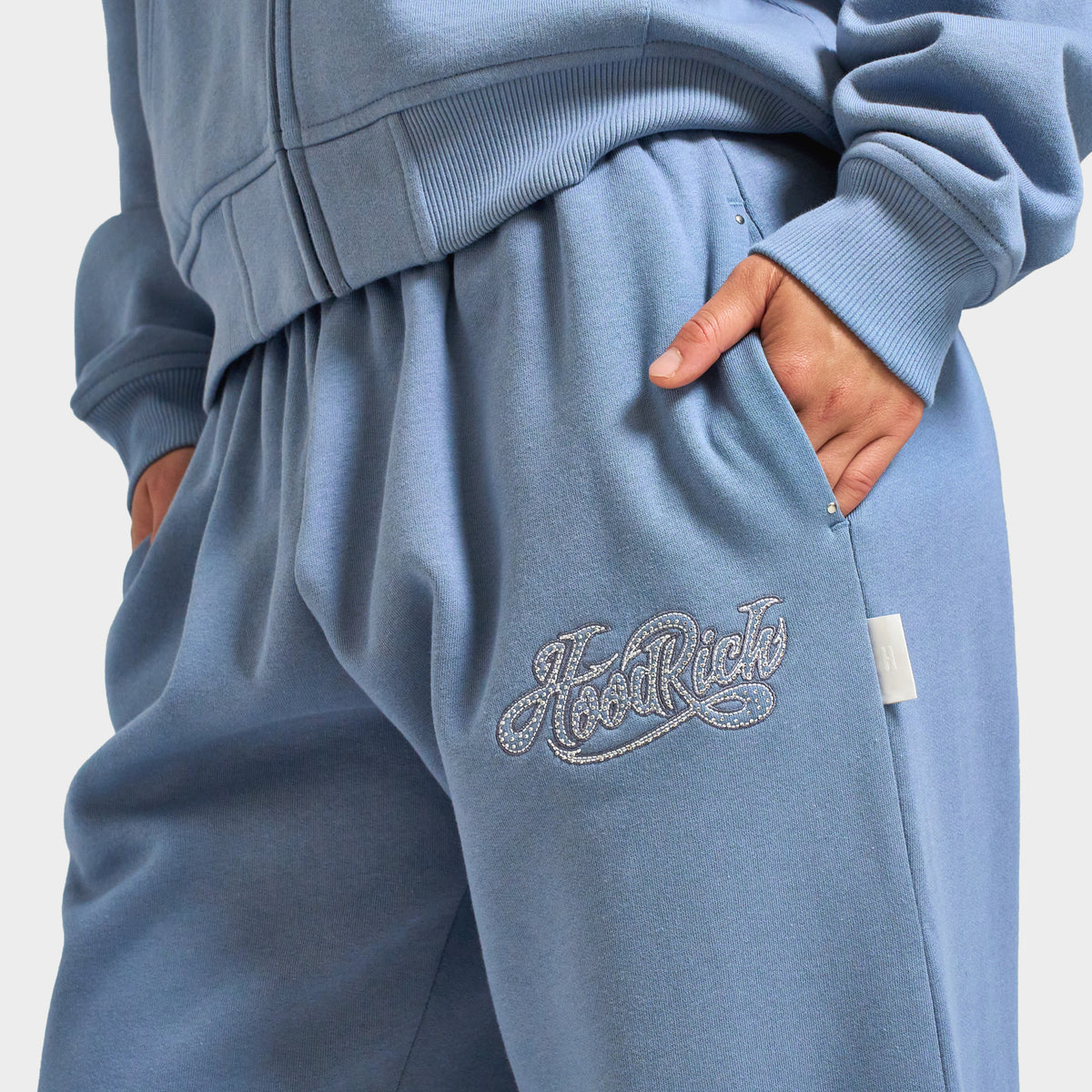 Hoodrich Cielo Oversized Wide-leg Joggers/Troposhere/ White