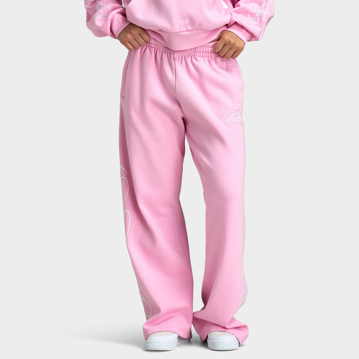 Hoodrich Sirena Oversized Wide-leg Joggers / Lilac - White