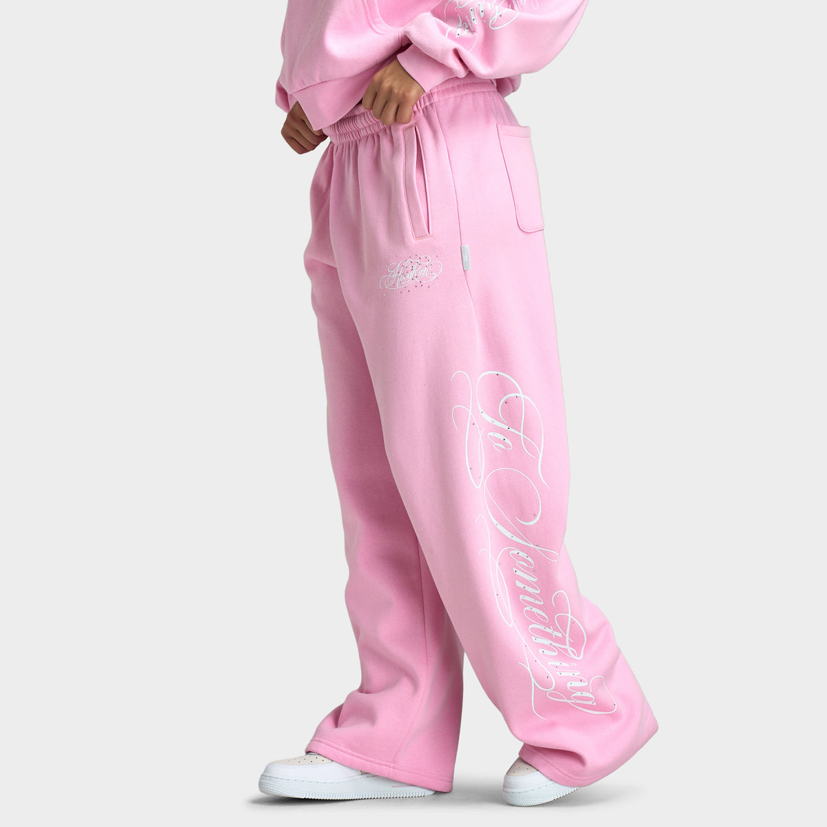 Hoodrich Sirena Oversized Wide-leg Joggers / Lilac - White