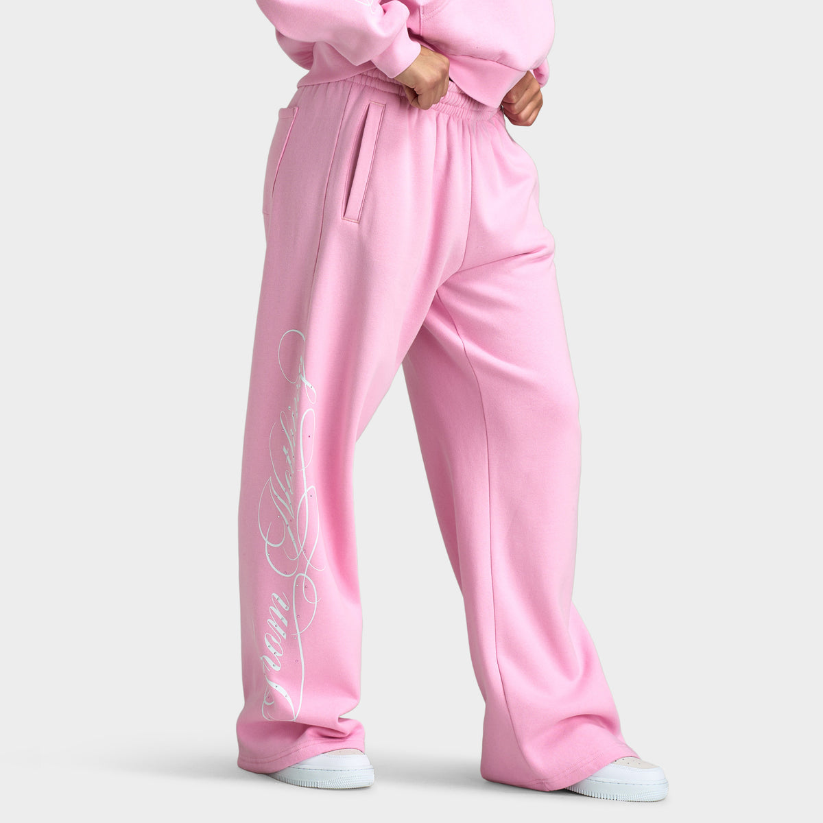 Hoodrich Sirena Oversized Wide-leg Joggers / Lilac - White