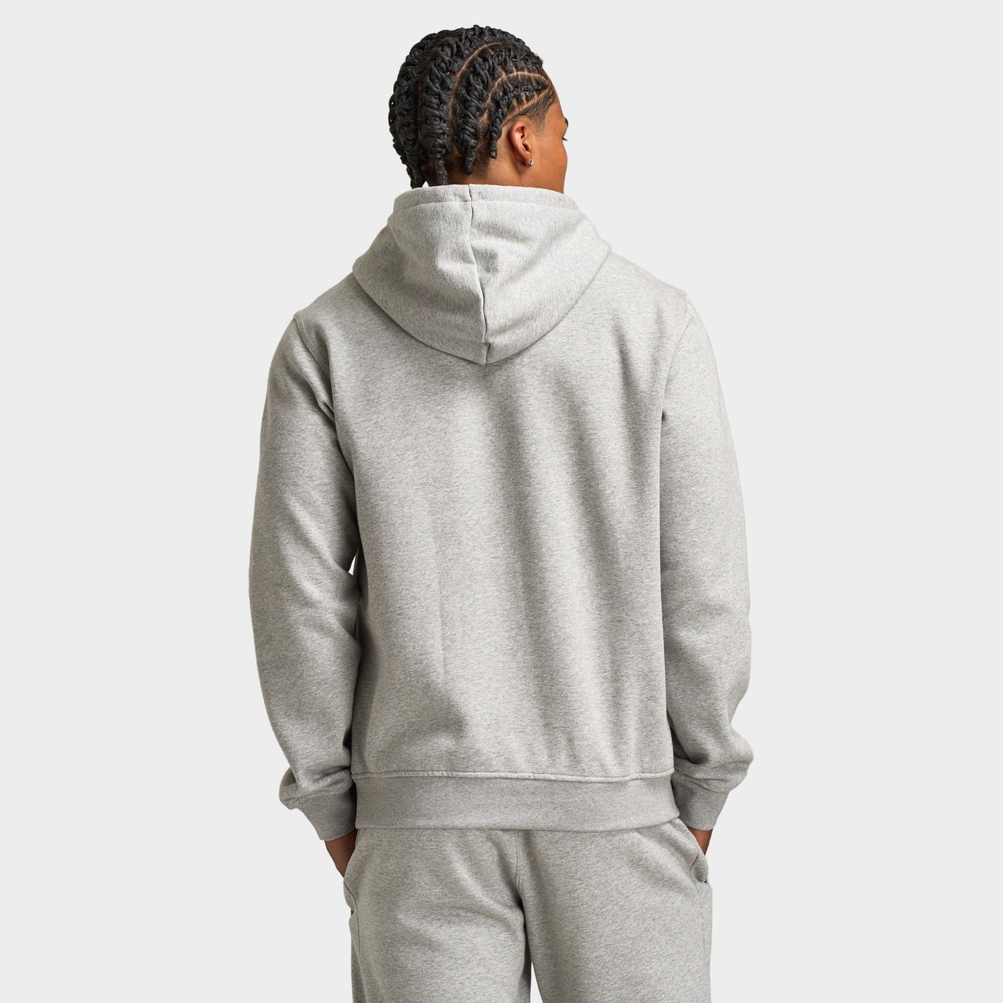 adidas Essentials Pullover Hoodie Heather Grey / White