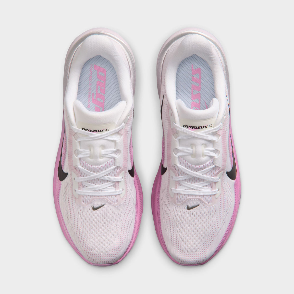 Nike Femme Pegasus 42 Blanc / Noir - Magenta clair