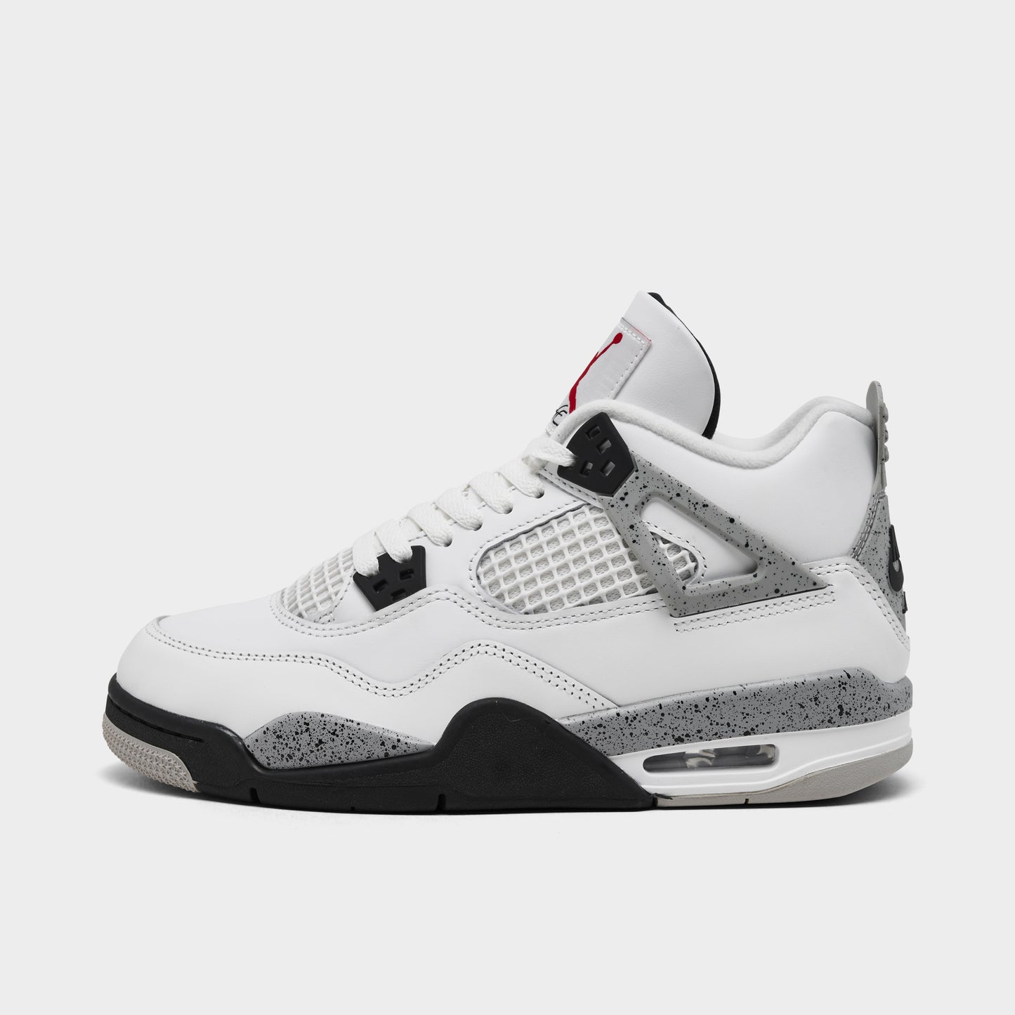Jordan 4 Rétro OG GS Sommet Blanc / Rouge Feu - Gris Ciment
