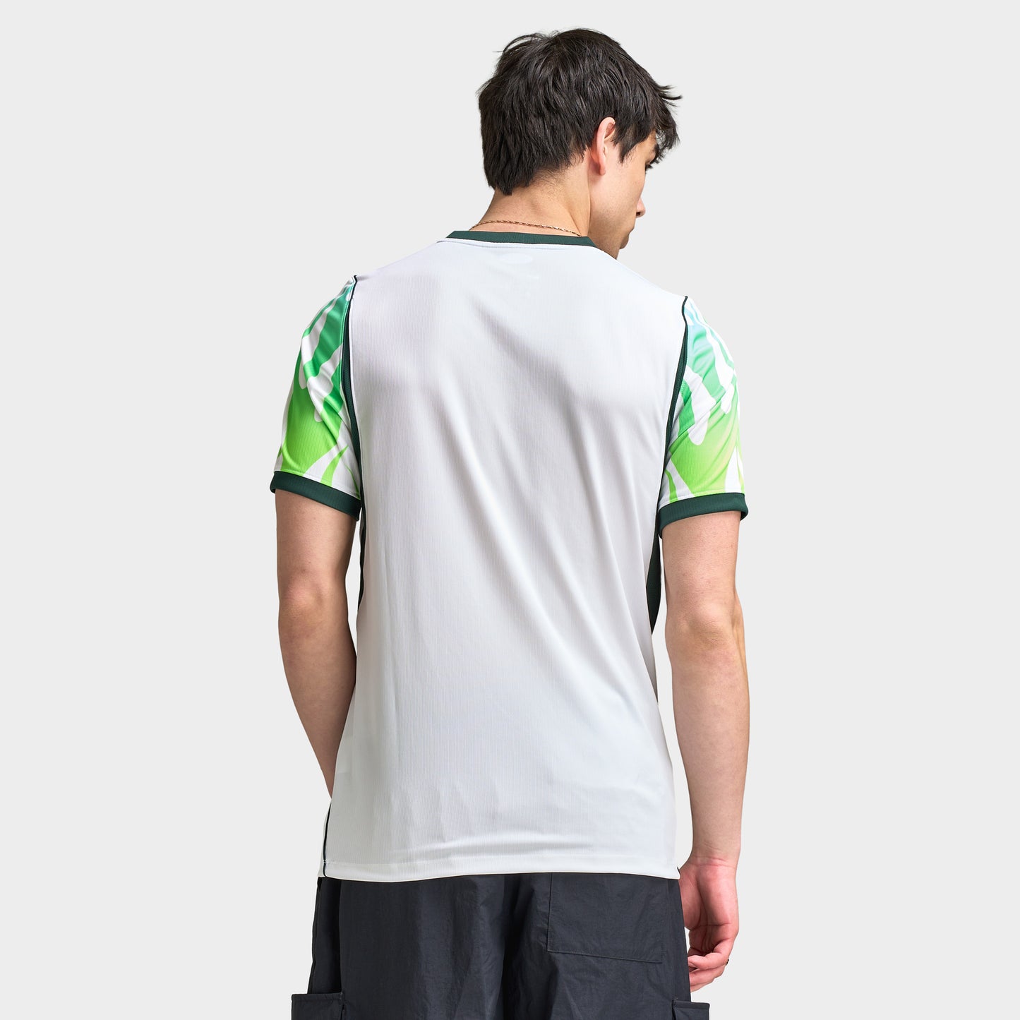 Nike Nigeria Extérieur Maillot Blanc / Vert Fluo