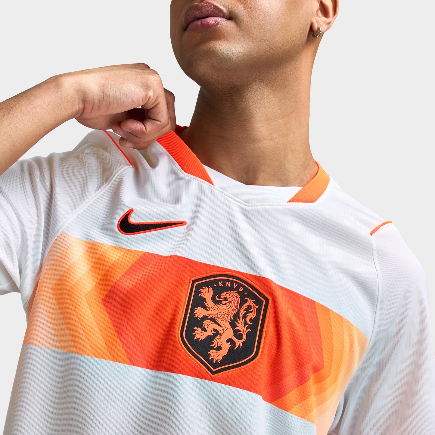 Nike Netherlands Away Jersey White / Hyper Crimson