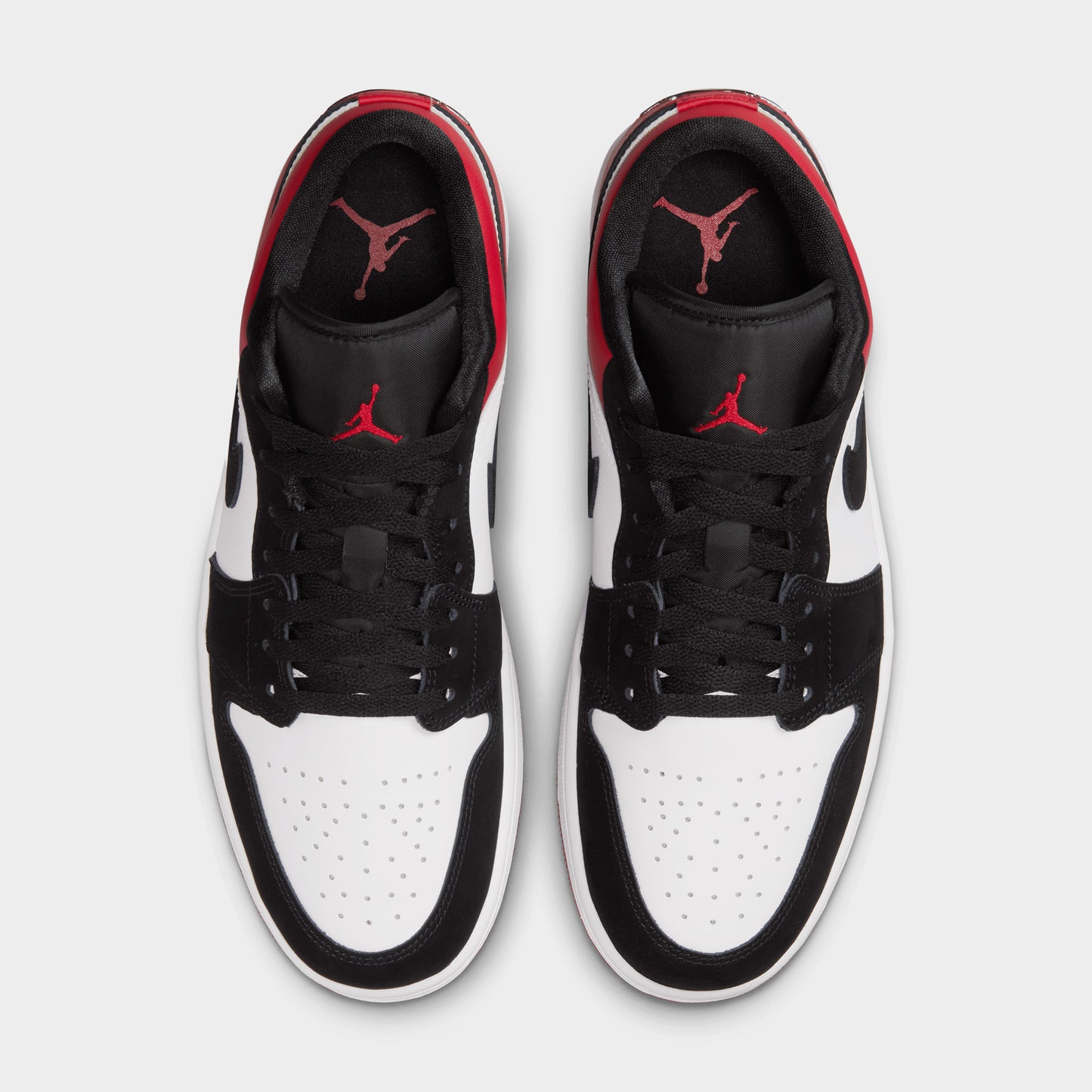 Jordan 1 Low Blanc / Noir - Rouge vif