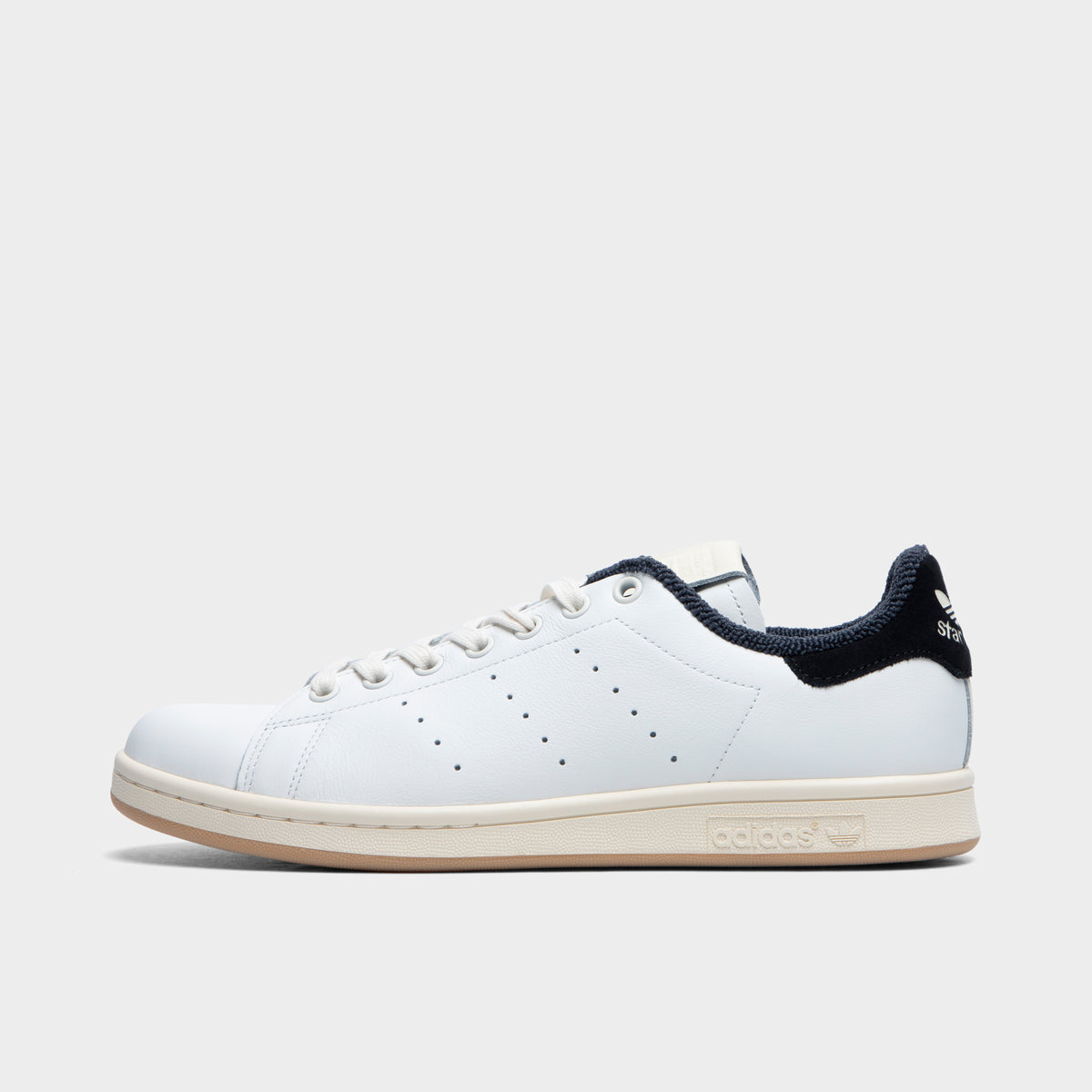 Black stan smiths white sole sale