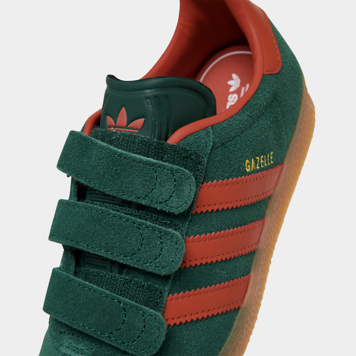 adidas Originals Children s Gazelle Collegiate Green Preloved Red Gum