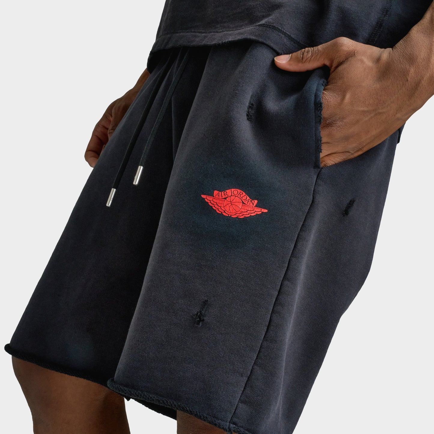 Jordan Rare Air Fleece Shorts Black / Chile Red