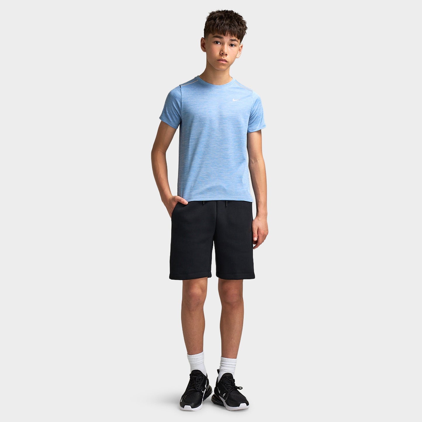 Nike Dri-Fit Juniors' Miler Tee Work Blue / Hydrogen Blue - Reflective Silver