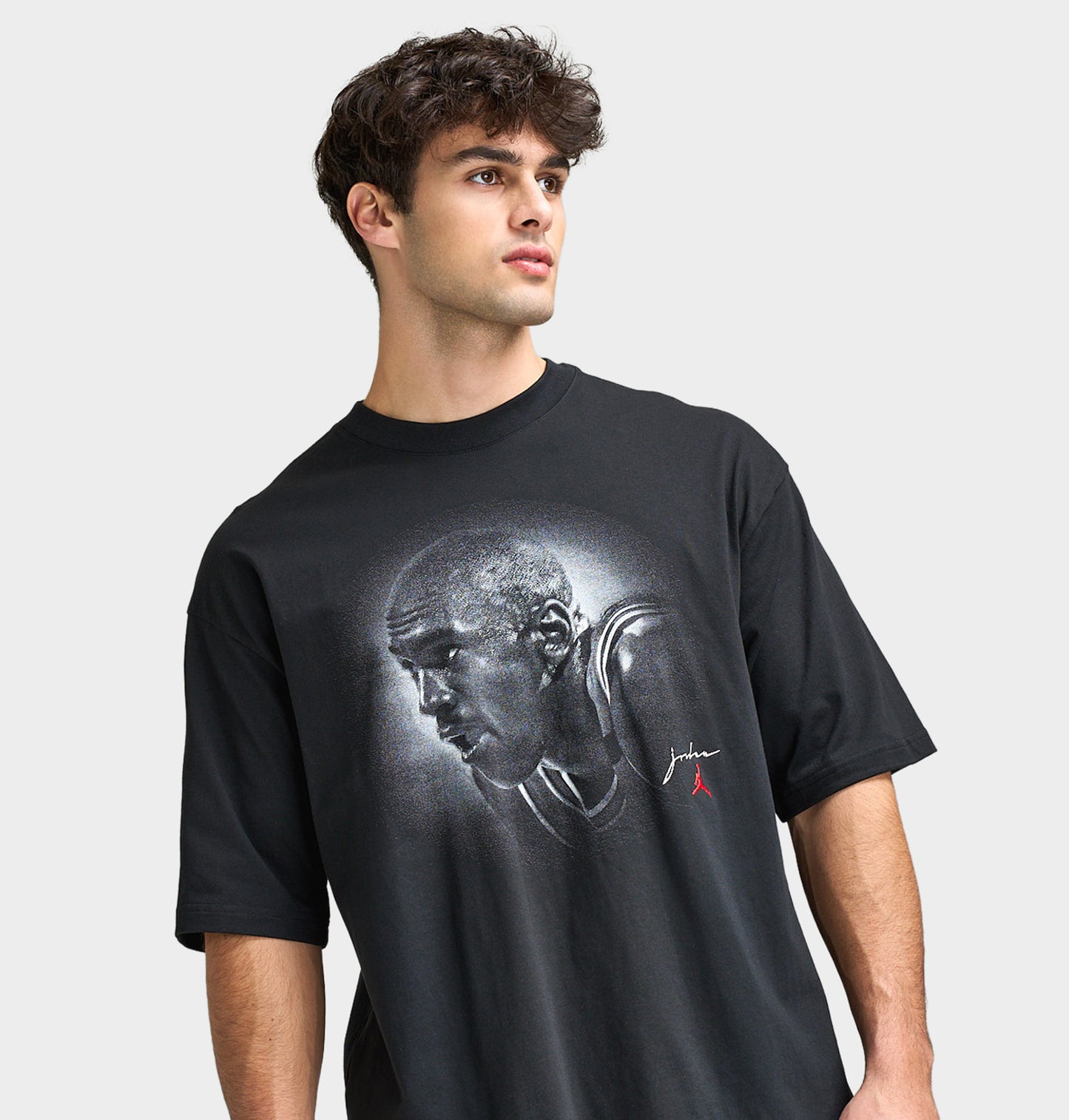 Jordan Graphic Flight Essentials Oversized Crew T-Shirt / Black