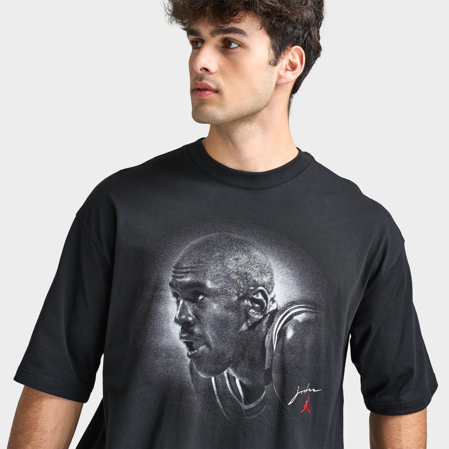 Jordan Graphic Flight Essentials Oversized Crew T-Shirt / Black