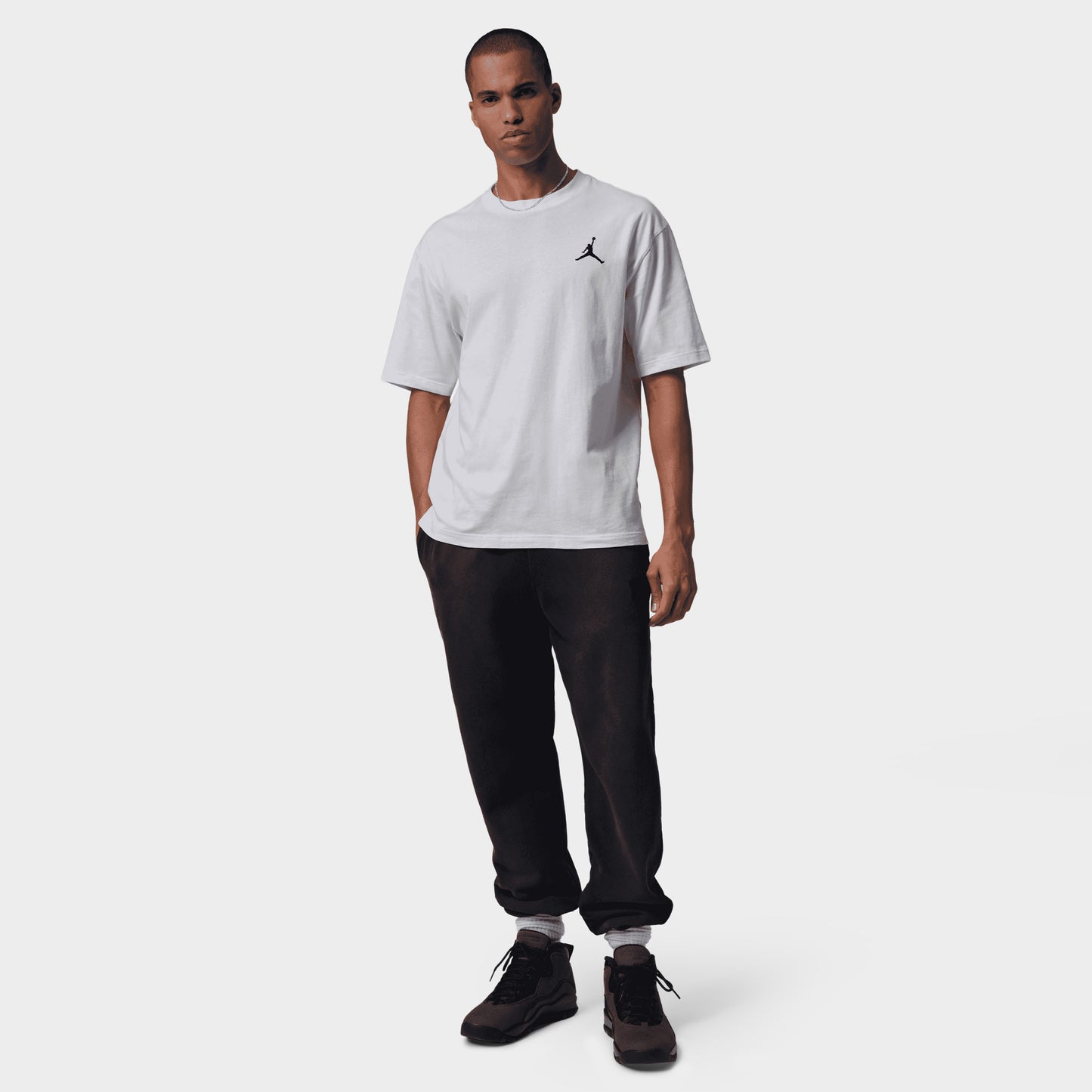 Jordan Embroidered Jumpman Tee / White