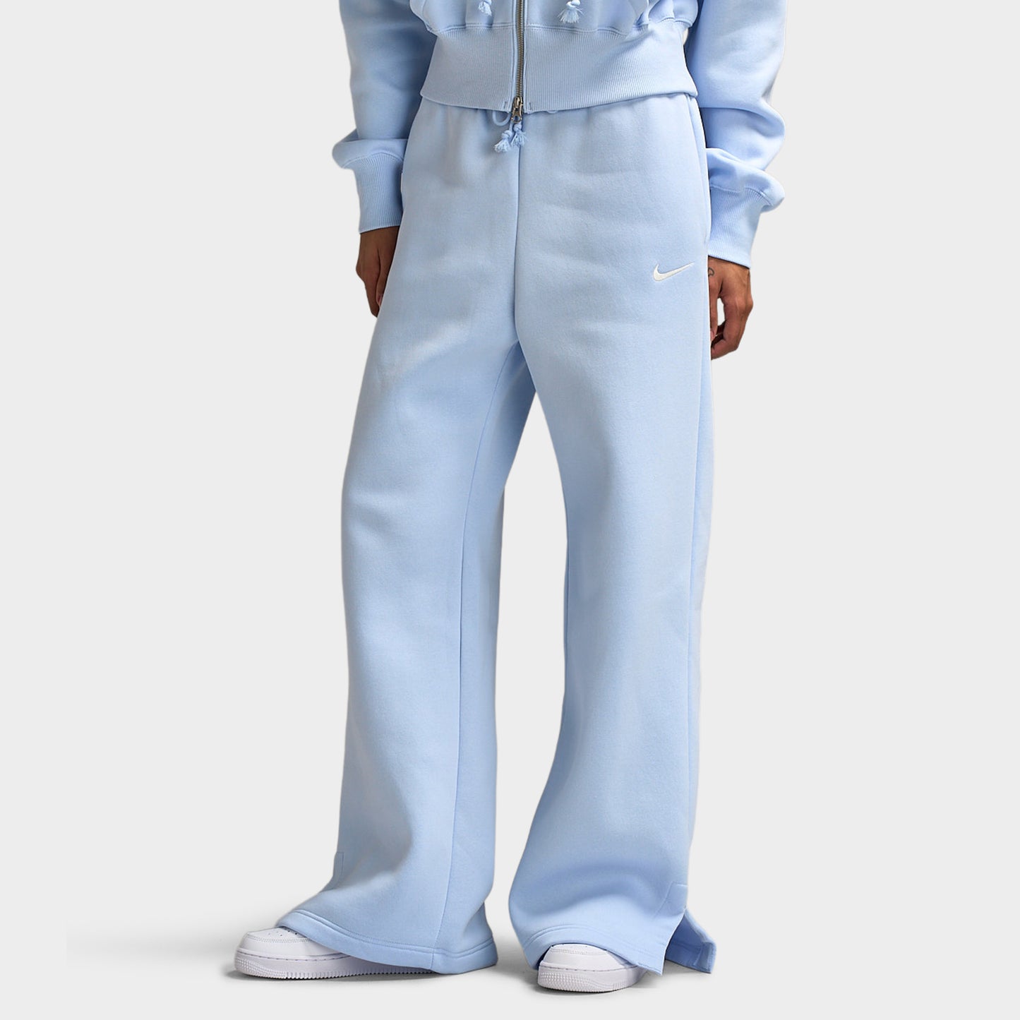 Nike Sportswear Women's Phoenix Fleece High Rise Wide Leg Pants Hydrogen Blue / Sail