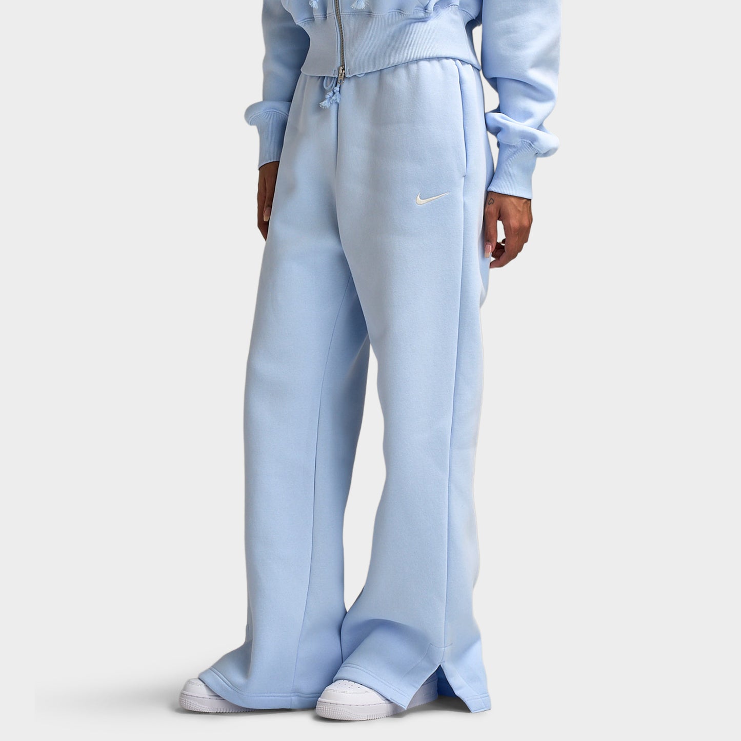 Nike Sportswear Women's Phoenix Fleece High Rise Wide Leg Pants Hydrogen Blue / Sail