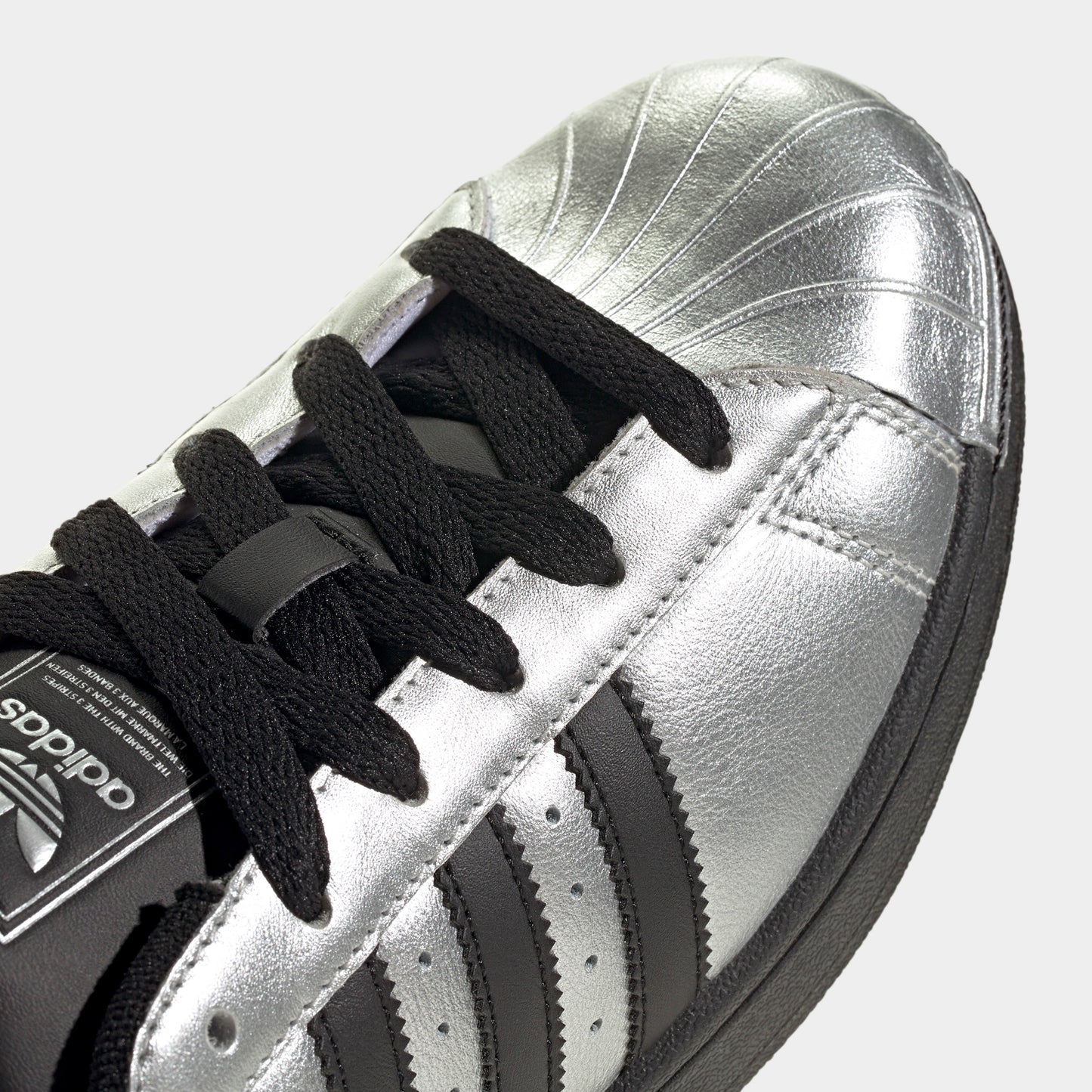 adidas Femmes Superstar II Argent Métallique / Noir - Noir