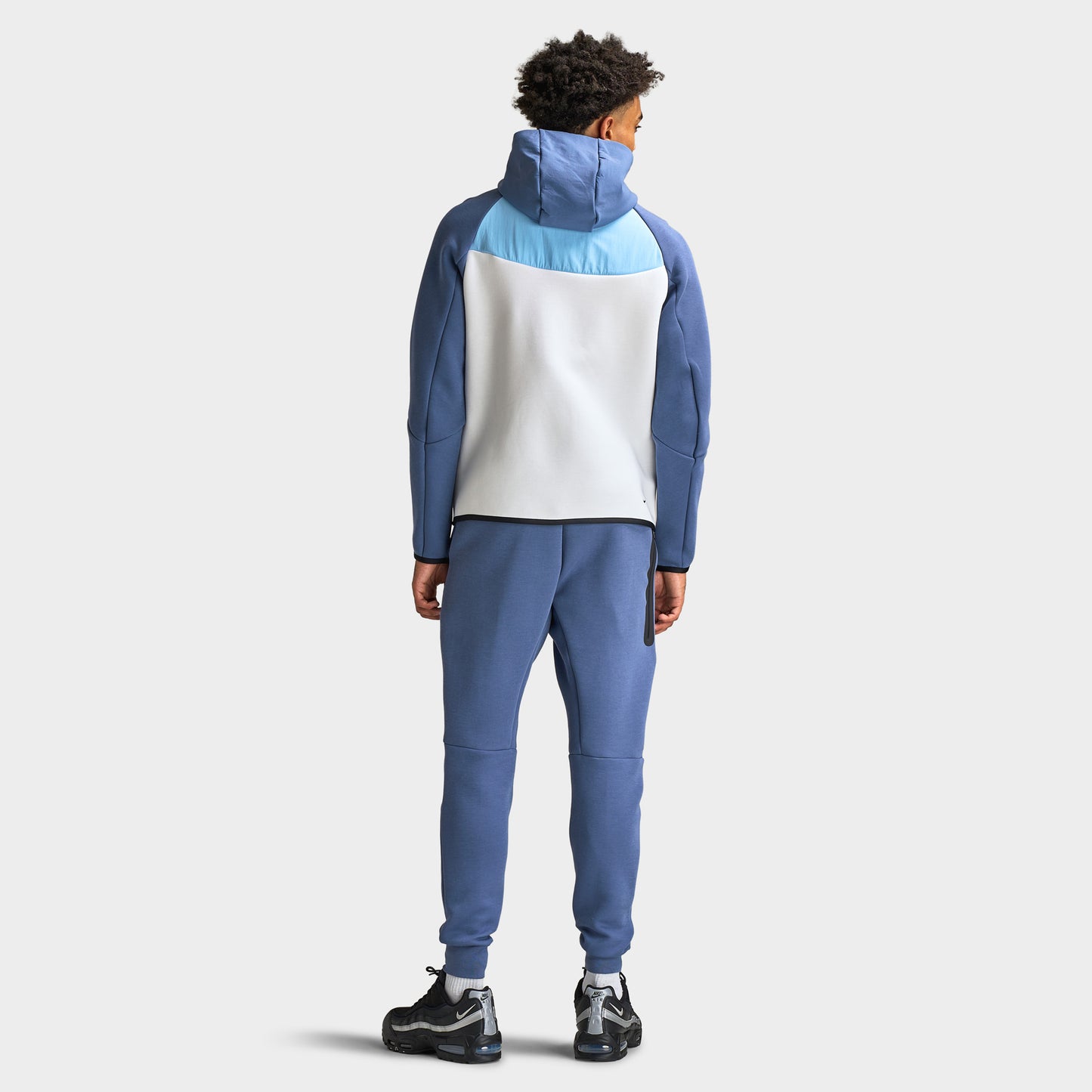 Nike Windrunner veste à capuchon et zip intégral CB Bleu diffus / Blanc