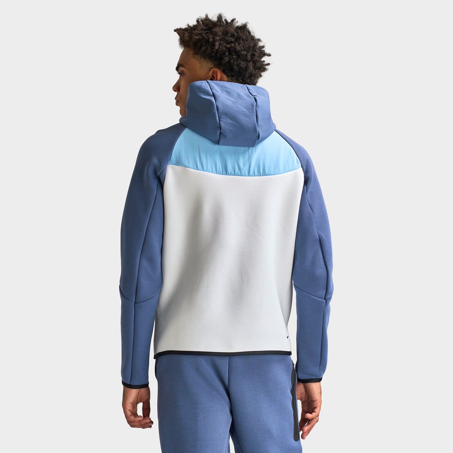 Nike Windrunner veste à capuchon et zip intégral CB Bleu diffus / Blanc