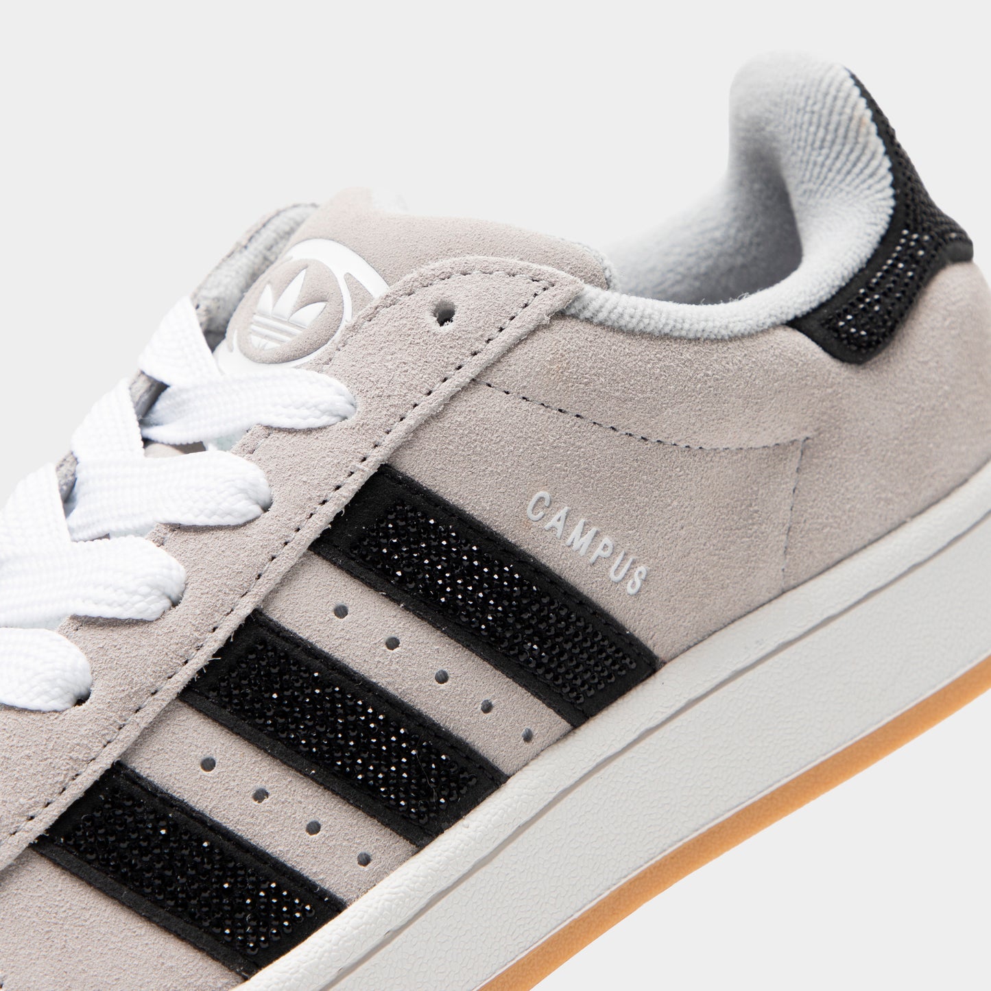 adidas Femmes Campus Gris / Noir - Argent métallique