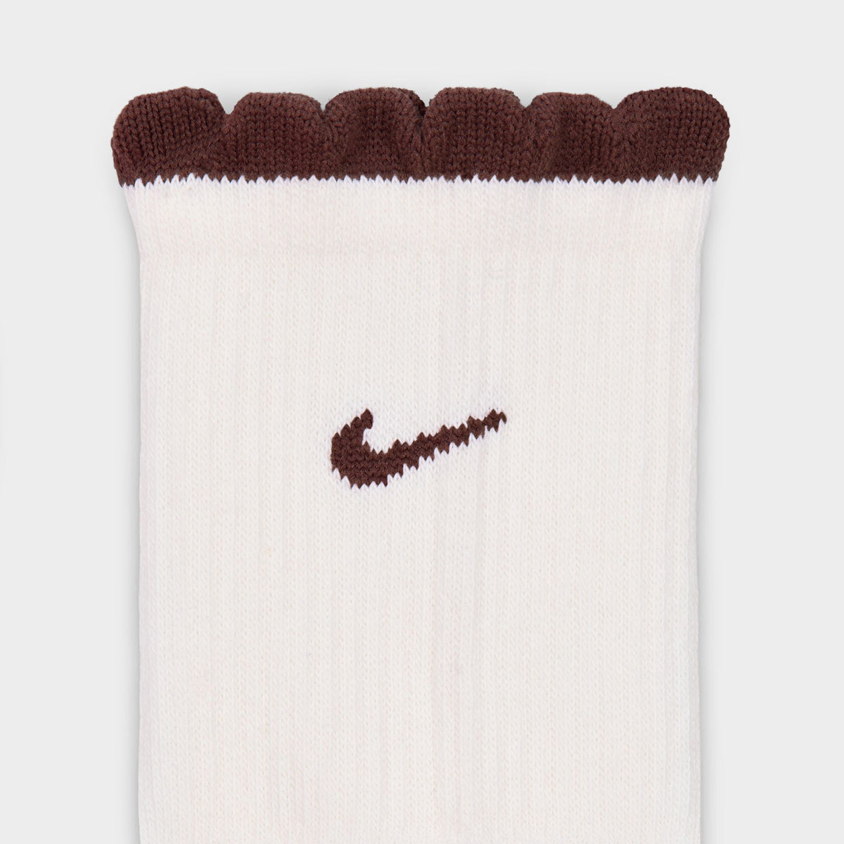 Nike Chaussettes Elevated à la cheville festonné (lot de 2) Blanc/Gris foudre