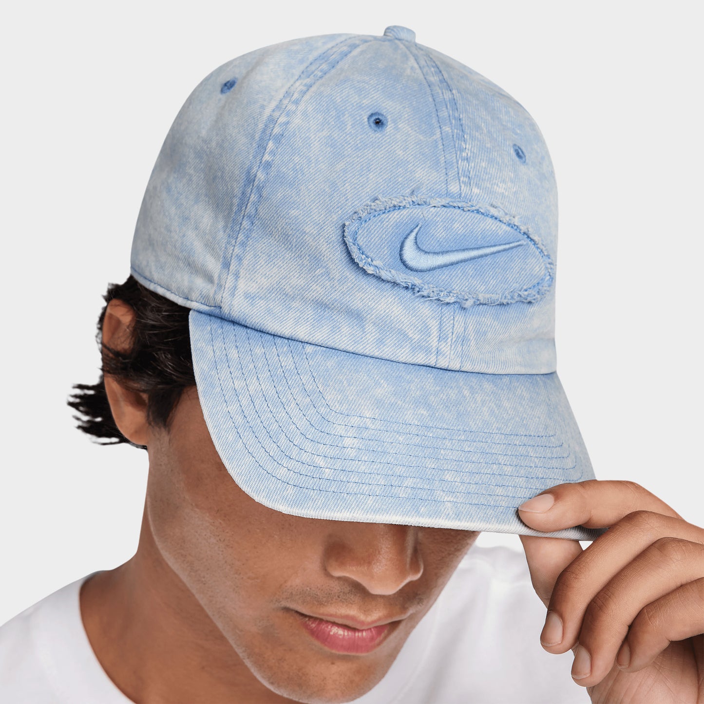 Nike Club Casquette Déstructurée en Denim avec Patch / Bleu Travail