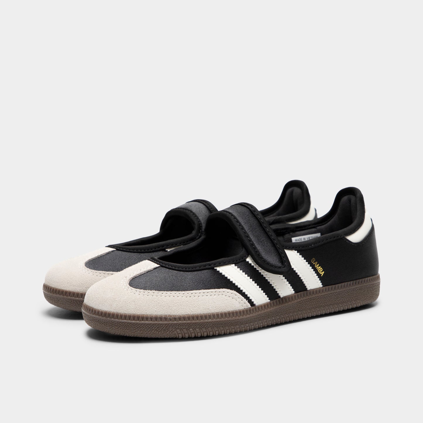 adidas Femmes Samba Jane Noir / Blanc cassé - Or métallique